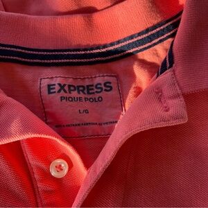 Express Men's Coral Pique Polo Shirt